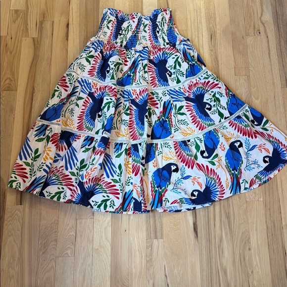 House of Harlow 1960 Bird Tiered Linen Skirt Parrot S - Picture 3 of 7
